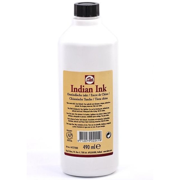 Talens Black INDIAN Ink ~ 490 ml Bottle of Black Ink Talens Black INDIAN Ink ~ 490 ml Bottle of Black Ink