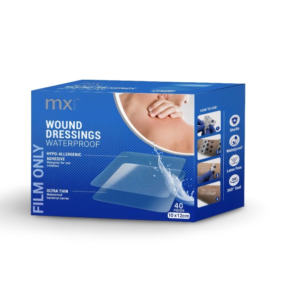 MX™ Waterproof Wound Dressing 10cm x 12cm 40 Pack MX™ Waterproof Wound Dressing 10cm x 12cm 40 Pack