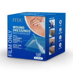 MX™ Waterproof Wound Dressing 6cm x 7cm 100 Pack