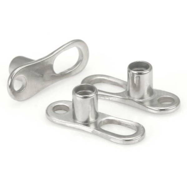 Dermal Anchor with 2mm Rise & 2-Hole Base (14g Titanium) Dermal Anchor with 2mm Rise & 2-Hole Base (14g Titanium)
