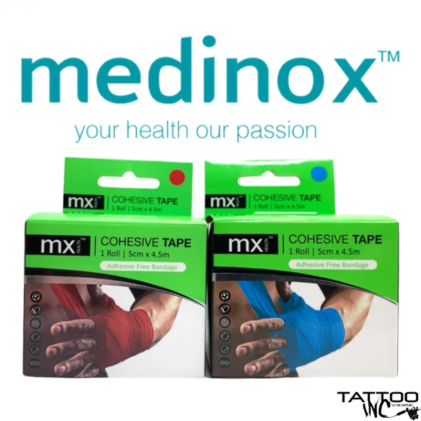 Tattoo grip tape box of 12 rolls 5cm x 4.5m self adhesive wrap